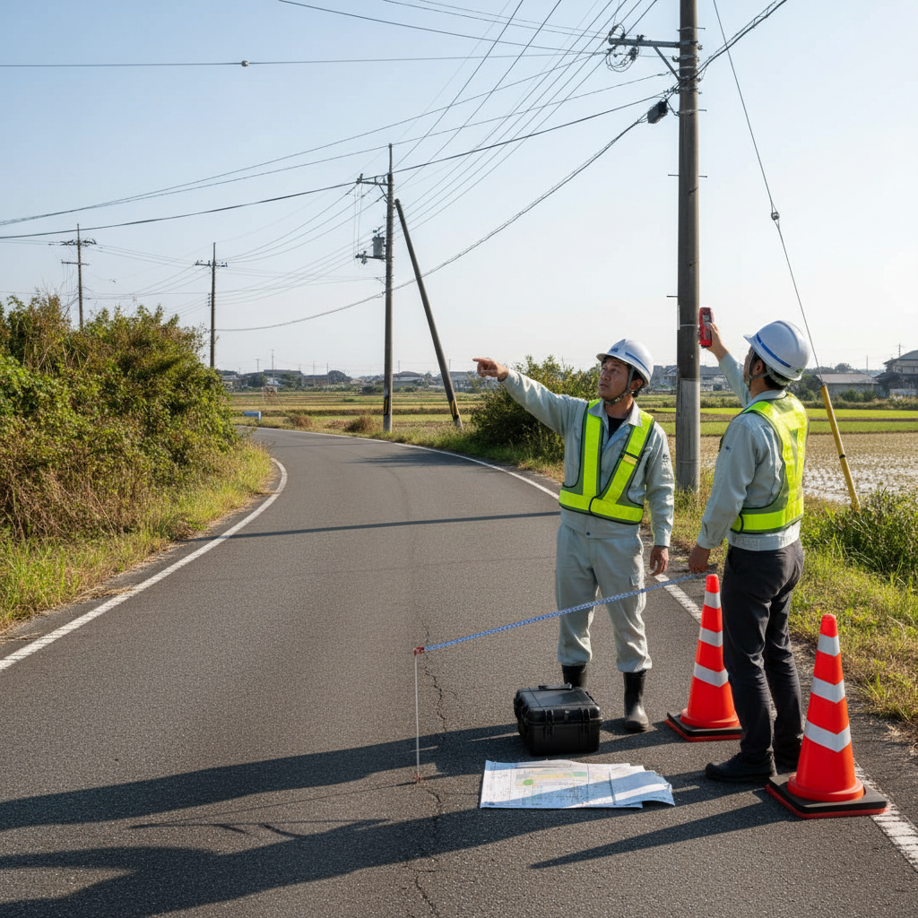 移動経路の事前調査──道幅・電線高さ・曲がり角を担当者が実測する重要プロセス