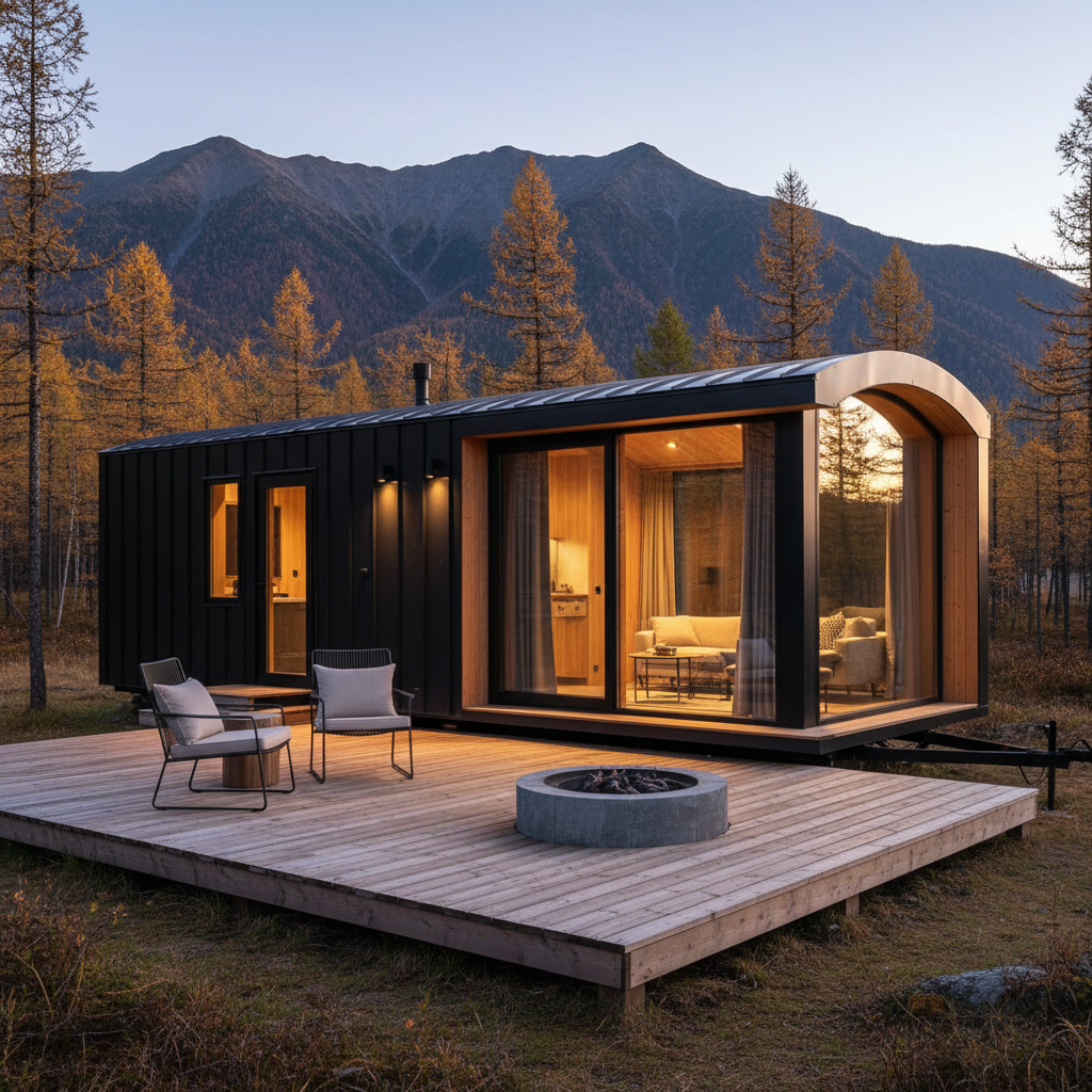 高単価グランピング客室として収益化されるトレーラーハウス。1泊3〜5万円の宿泊運用例