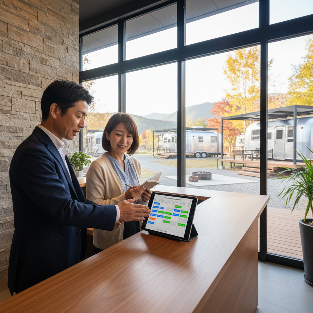 予約管理システムで運営される宿泊施設