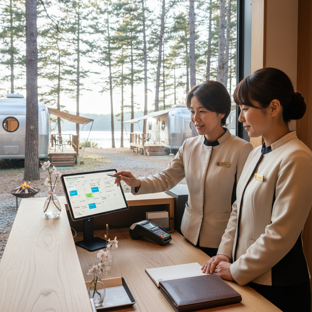 予約管理システムで運営される宿泊施設